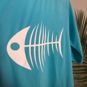 MISSLOOK S Fish Bone Graphic Dress Shirt